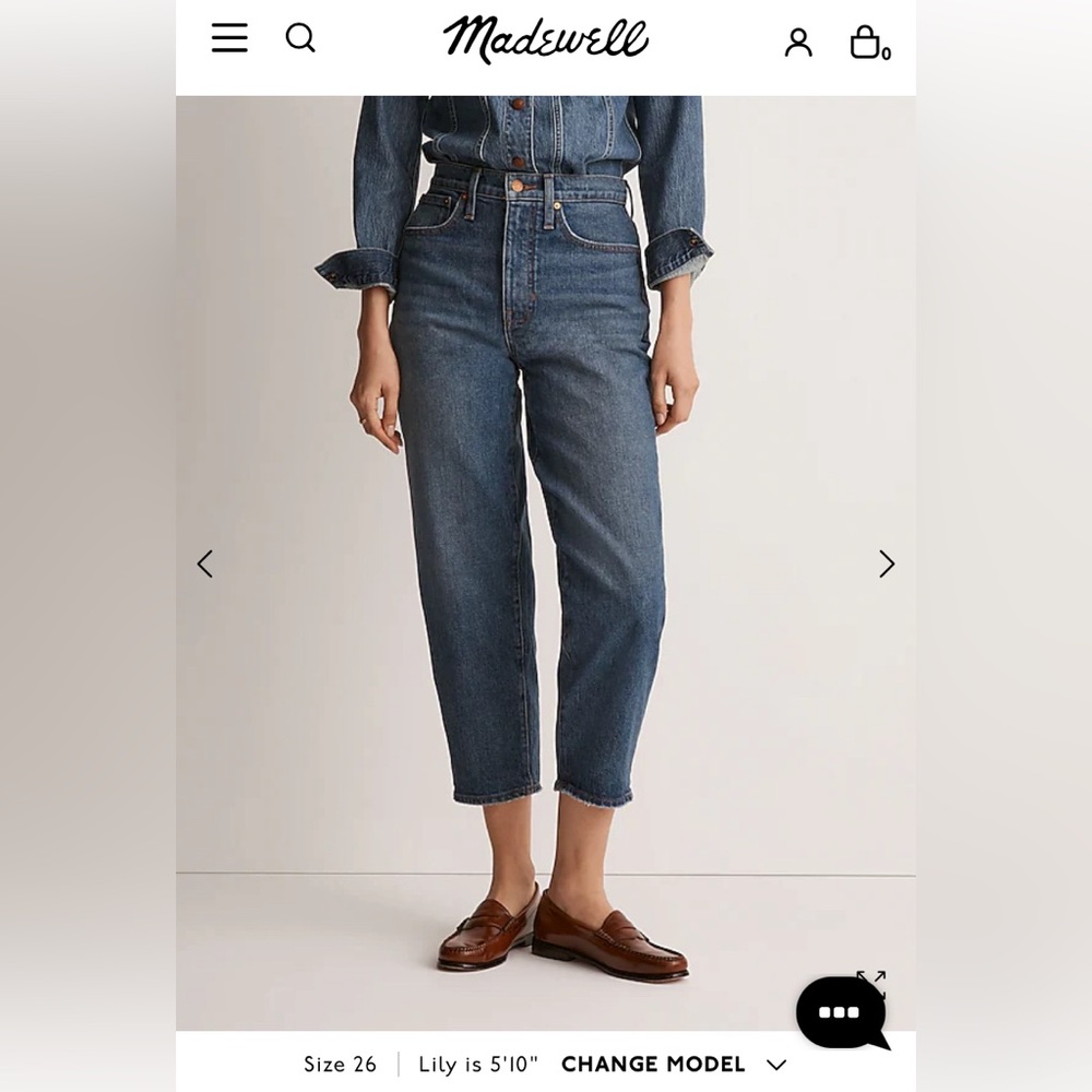 Madewell Balloon Jeans in Ellisboro Wash